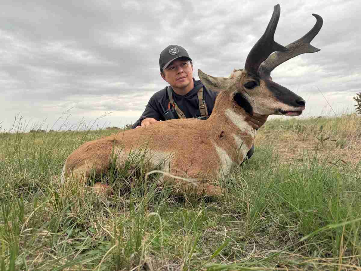 Joseph Phoenix with his Colorado archery pronghorn antelope buck